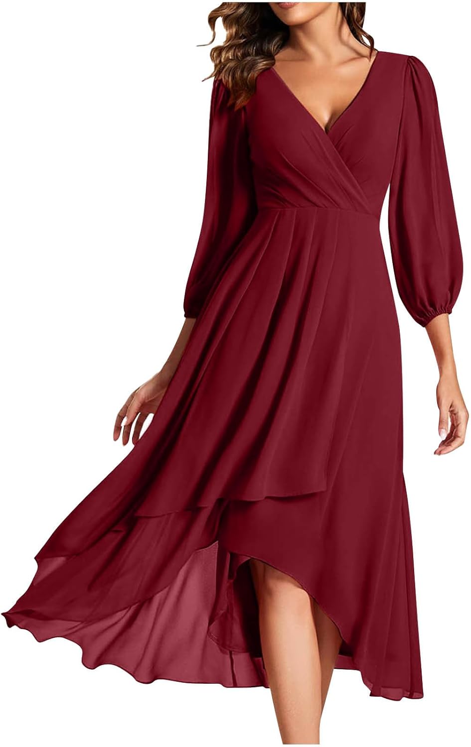 Gorgeous✖︎chic swallowtail dress★★★ Floral Square-neck Satin A-line Maxi Bridesmaid Dress With